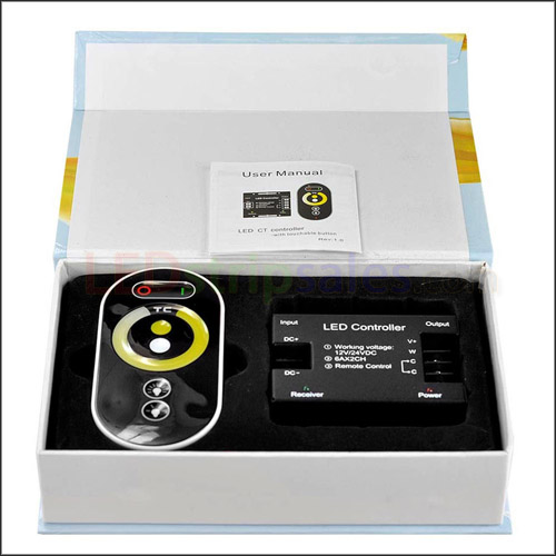 DC12/24V Max 16A 8Ax2CH, 2.4GHz Universal Control Touch Panel LED Wireless RF Remote Controller For Color Temperature Led Strips DC12/24V Max 16A 8Ax2CH, 2.4GHz Universal Control Touch Panel LED Wireless RF Remote Controller For Color Temperature Led Strips